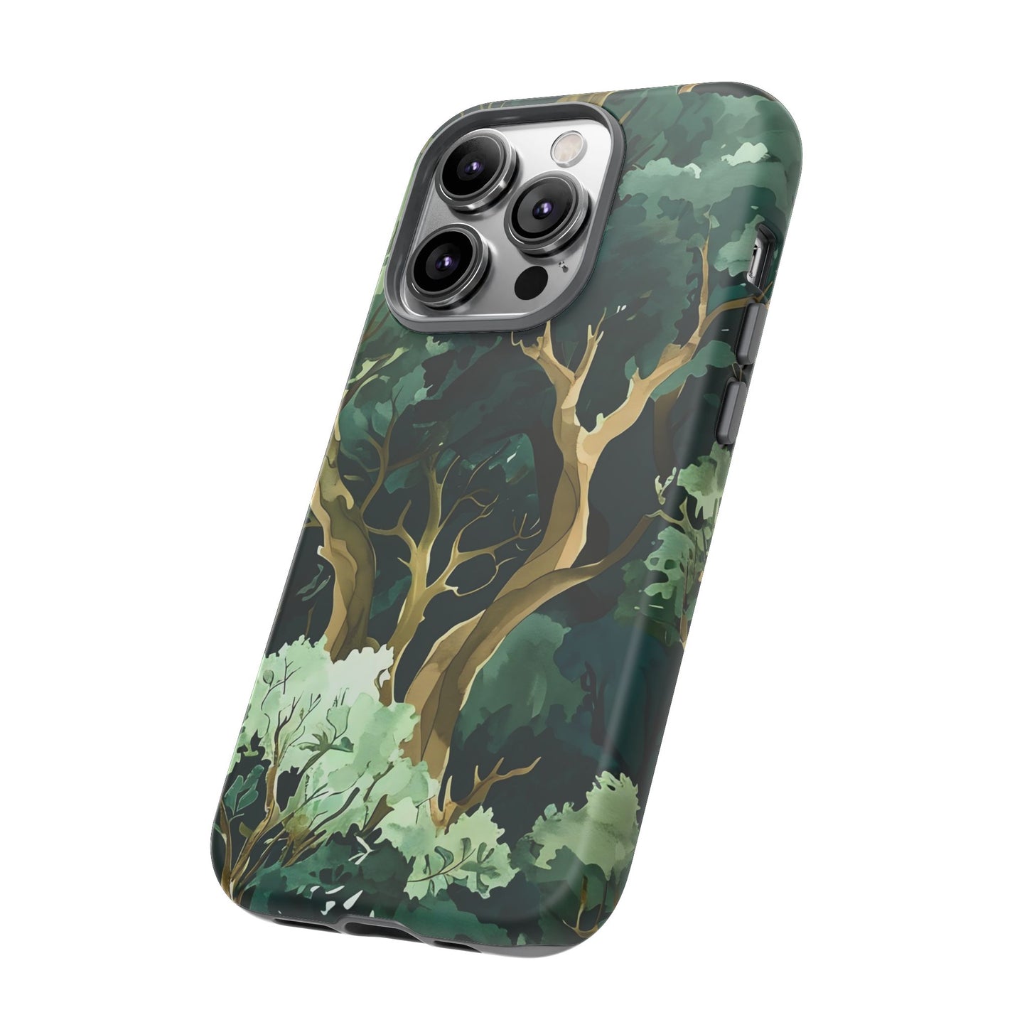 Forest Green Phone Case, Nature-Inspired Tough Cases, Eco-Friendly Gift, Outdoor Lover Accessory, Unique Phone Cover