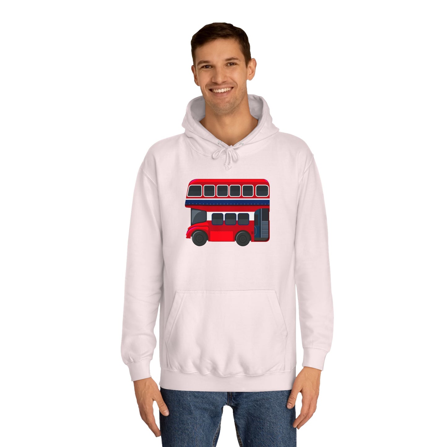 Unisex College Hoodie - London Transport English Bus