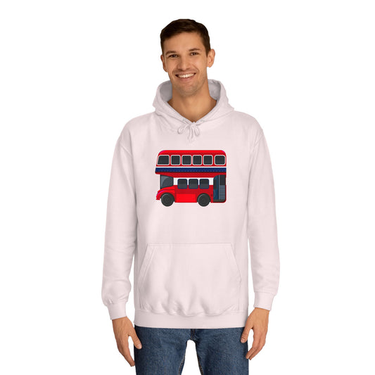 Unisex College Hoodie - London Transport English Bus