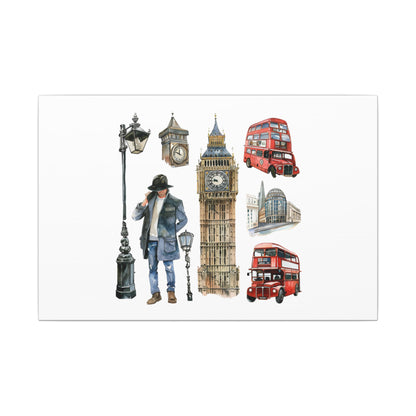 Canvas Art Print, London Skyline, Home Decor, Wall Art, Gift Idea, Travel Memories, Modern Wall Art