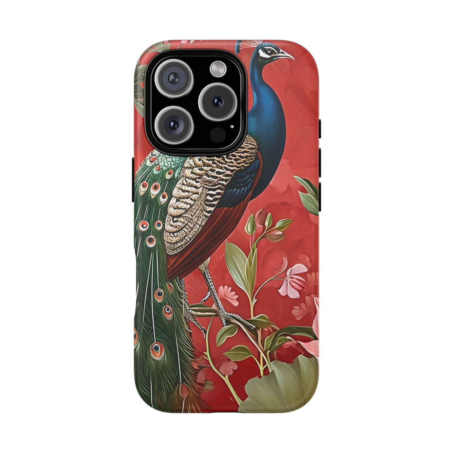 Peacock Tough Phone Case | Stylish Phone Cover, Unique Gift for Nature Lovers, Phone Accessory, Vibrant Floral Design