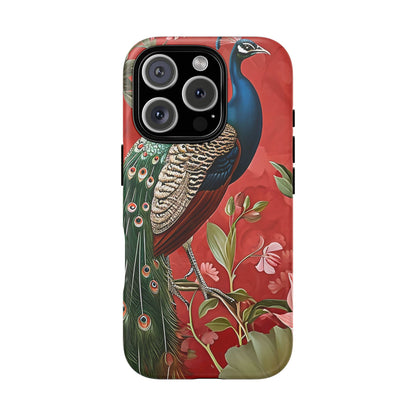 Peacock Tough Phone Case | Stylish Phone Cover, Unique Gift for Nature Lovers, Phone Accessory, Vibrant Floral Design