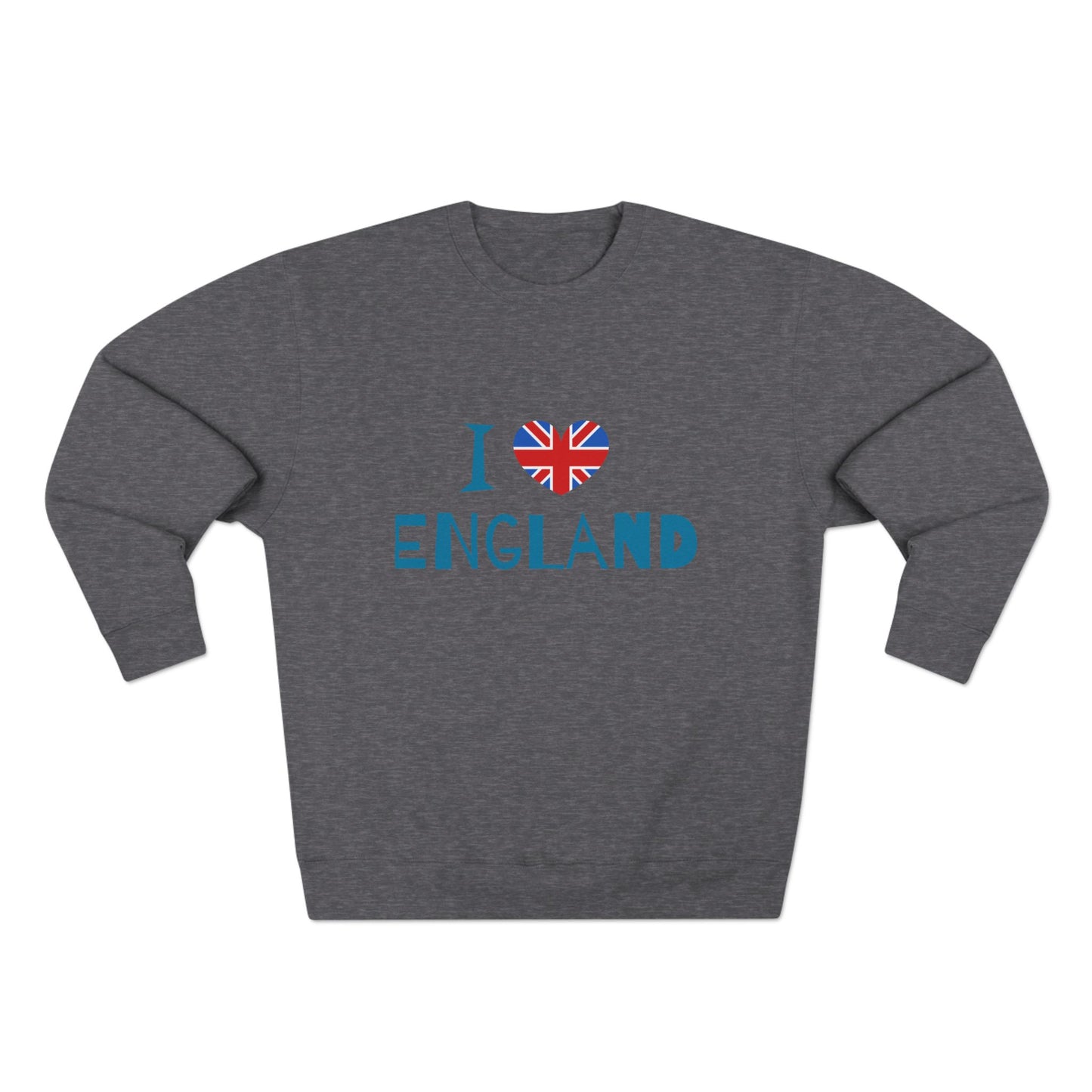 Unisex Crewneck Sweatshirt - I Love England - Union Jack Heart Design
