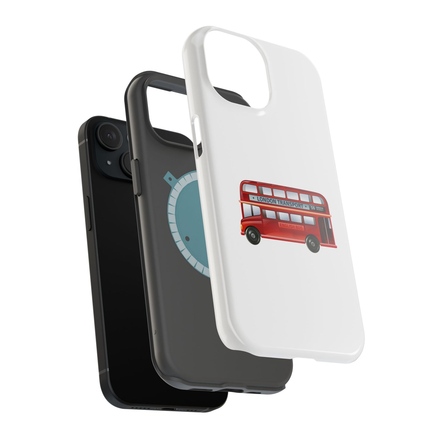 Red Double-Decker Bus Phone Case, London-Themed Tough Covers for Travelers, Unique Gifts for London Lovers, Durable Mobile [...]