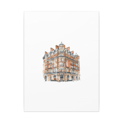 Artistic Matte Canvas Print of Historic Building, Wall Art Decor, Home Interior, Unique Gift, Fine Art, Architecture Lover, Urban Design