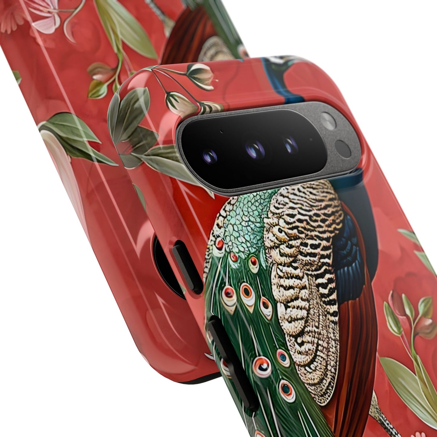 Peacock Tough Phone Case | Stylish Phone Cover, Unique Gift for Nature Lovers, Phone Accessory, Vibrant Floral Design