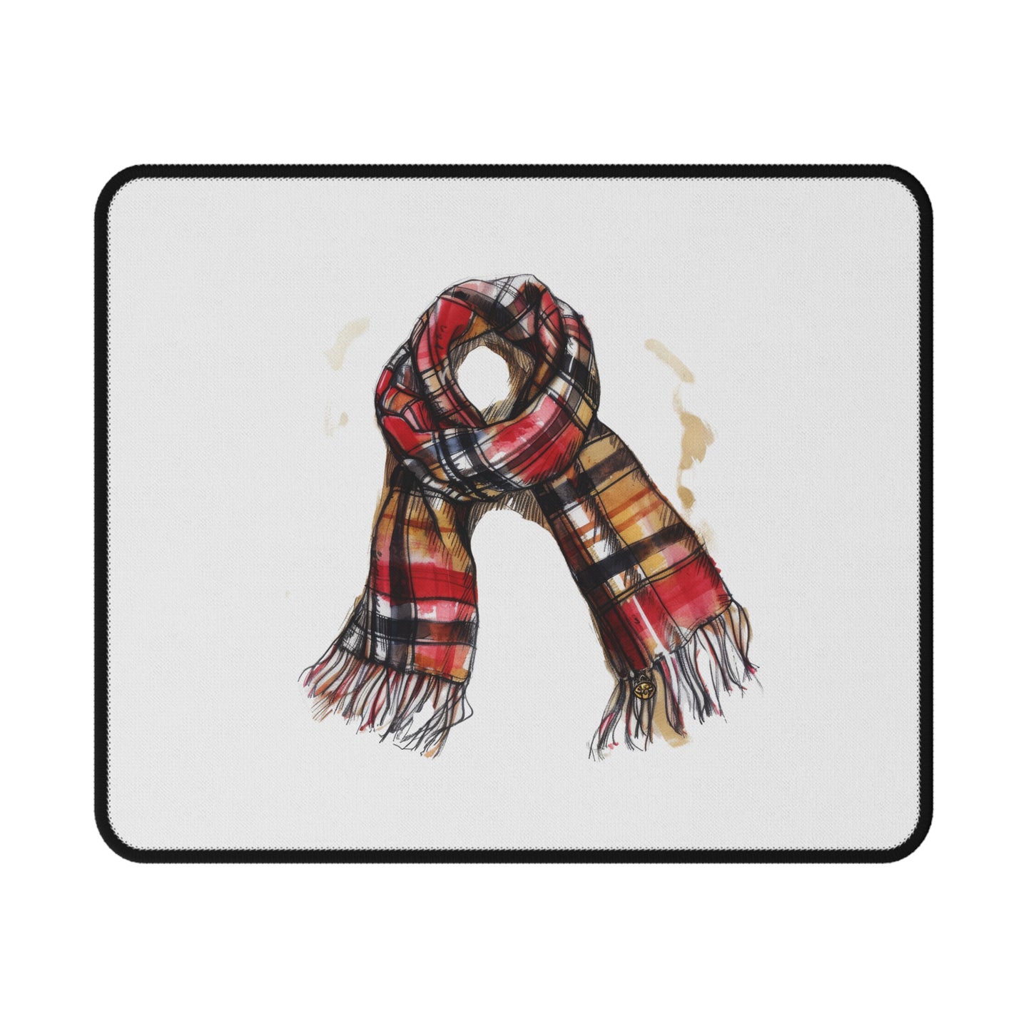 Cozy Plaid Scarf Non-Slip Gaming Mouse Pad | Gift for Gamers, Home Office Decor, Ergonomic Mousepads, Holiday Gift Ideas, Gamer Accessories