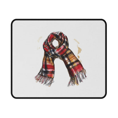 Cozy Plaid Scarf Non-Slip Gaming Mouse Pad | Gift for Gamers, Home Office Decor, Ergonomic Mousepads, Holiday Gift Ideas, Gamer Accessories