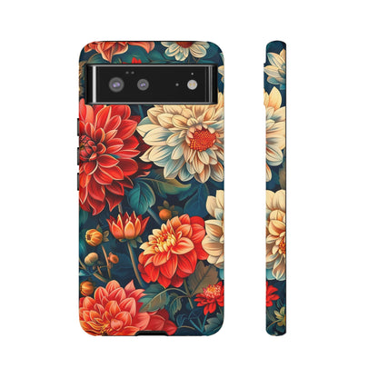 Floral Phone Case - Vibrant Tough Cases, Stylish Floral Cell Phone Cover, Gift for Her, Trendy Phone Accessory, Flower Design