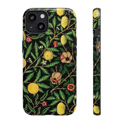 Tough Cases Phone Case, Floral Phone Cover, Tough Phone Protection, Gift for Plant Lovers, Black Background, Eco-Friendly Design
