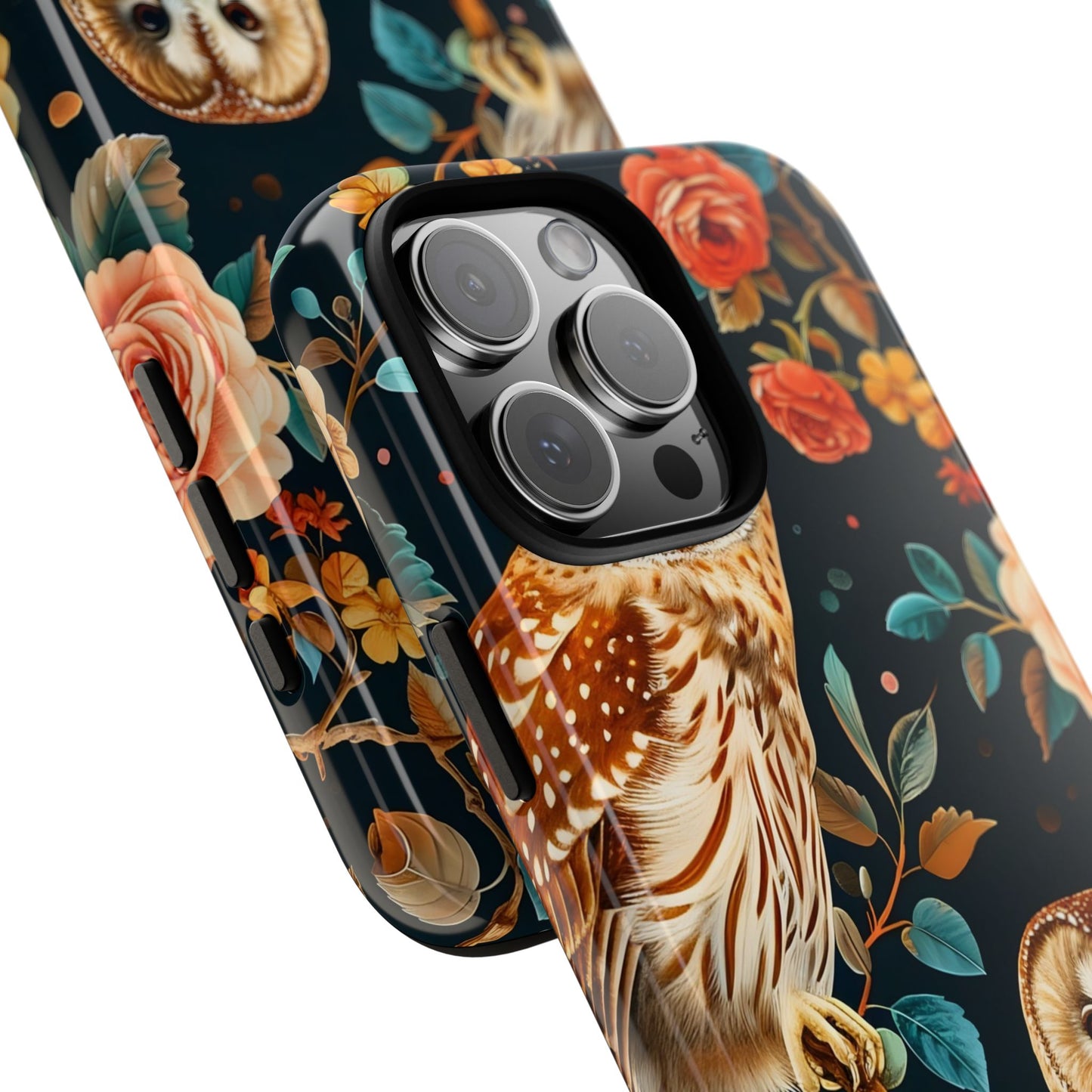 Owl Phone Case with Floral Design, Tough Phone Cover for Nature Lovers, Gift for Bird Enthusiasts, Stylish Protection for Smartphones, [...]