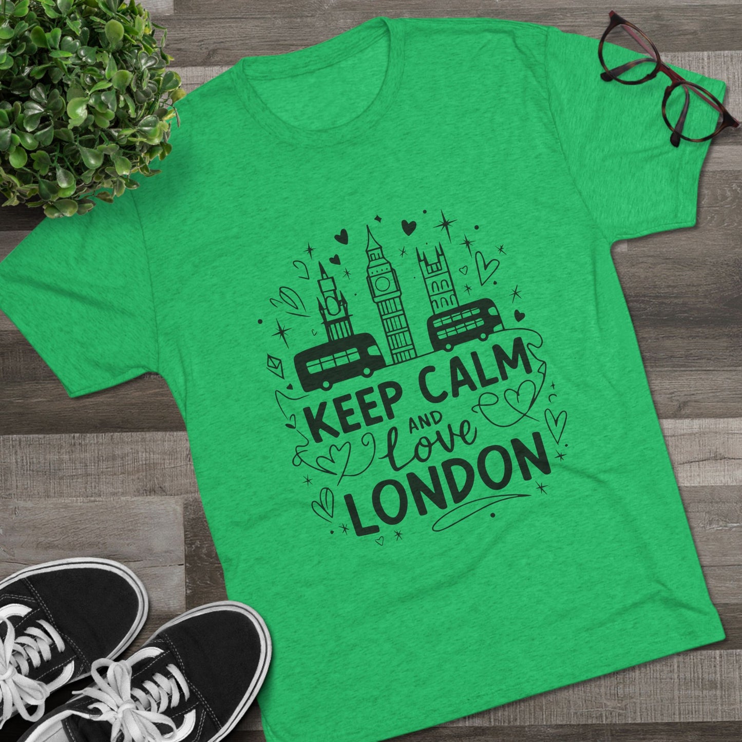 Keep Calm and Love London Unisex Tri-Blend Crew Tee