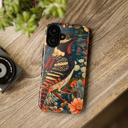 Nature-Inspired Phone Case with Floral Art, Tough Phone Cover, Protective Case, Gift for Nature Lovers, Unique Phone Accessory