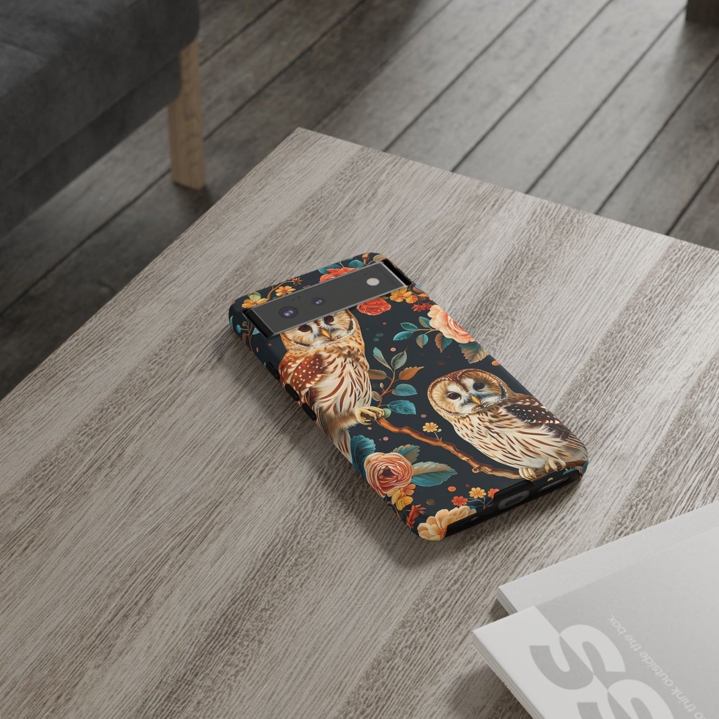 Owl Phone Case with Floral Design, Tough Phone Cover for Nature Lovers, Gift for Bird Enthusiasts, Stylish Protection for Smartphones, [...]