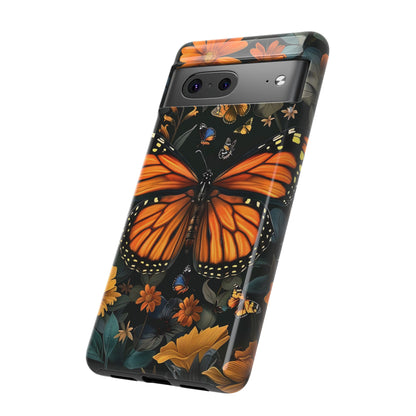 Monarch Butterfly Phone Case, Tough Cases, Nature Lover Gift, Floral Mobile Cover, Eco-Friendly Phone Accessory, Butterfly Design