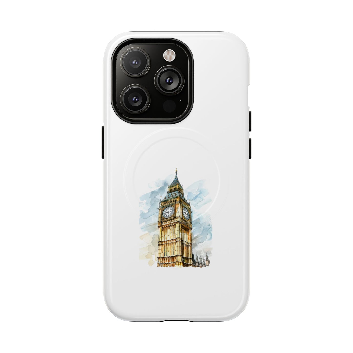 Stylish Tough Magnetic Phone Case, Protective Cell Phone Cover, London Big Ben Design, Gift for Travelers, Trendy Tech Accessories