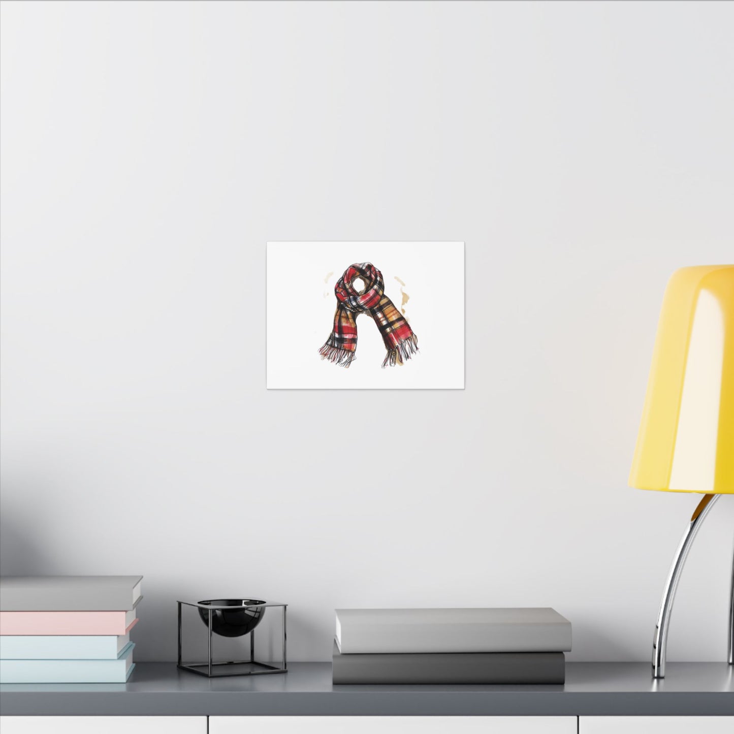 Autumn Scarf Canvas Art Print | Cozy Home Décor, Gift for Fall Lovers, Seasonal Wall Art, Unique Interior Design