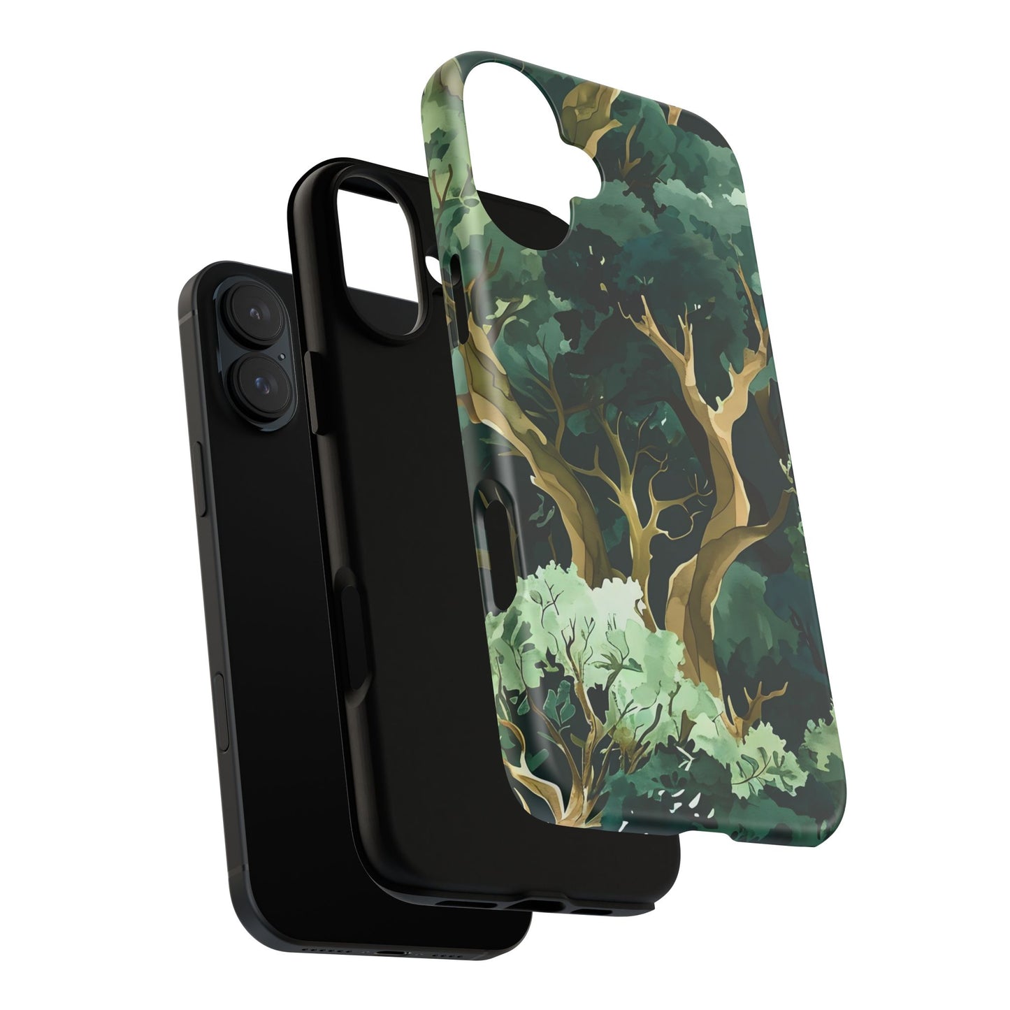 Forest Green Phone Case, Nature-Inspired Tough Cases, Eco-Friendly Gift, Outdoor Lover Accessory, Unique Phone Cover