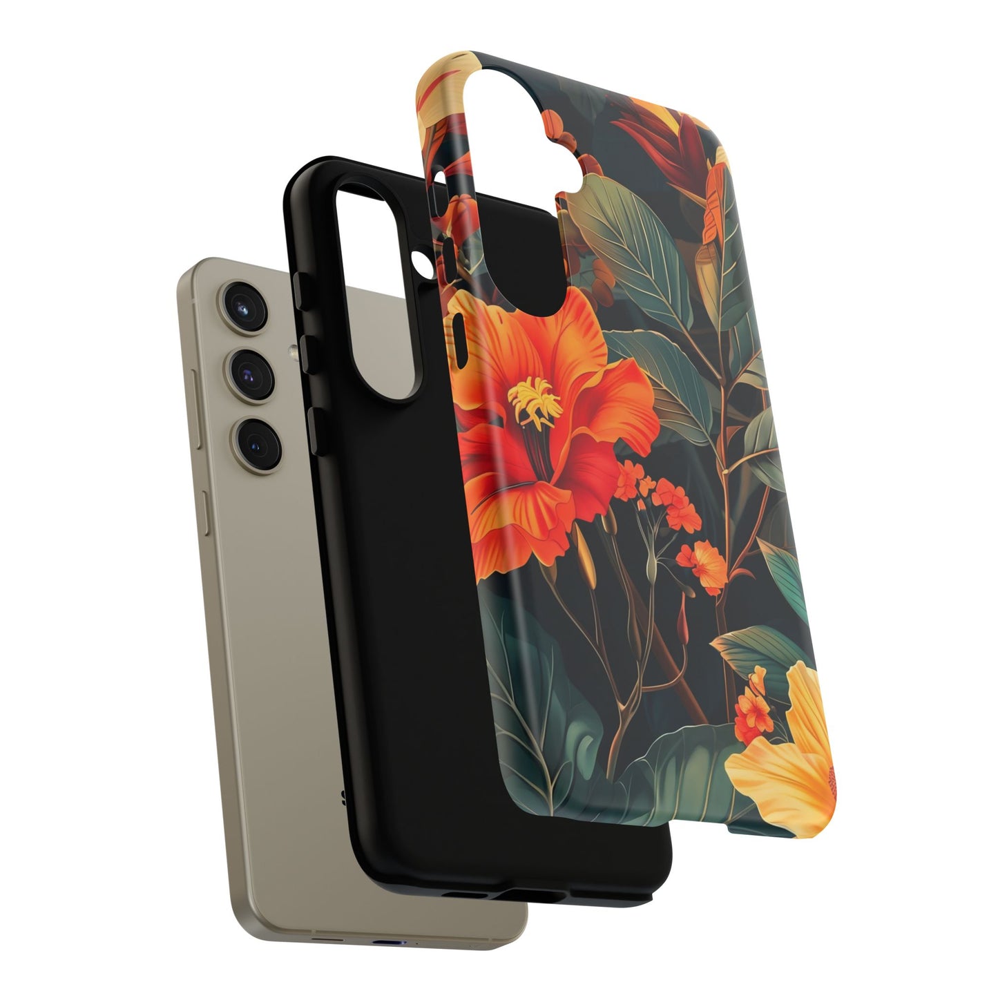 Tough Floral Phone Case | Tropical Vibe, Gift for Nature Lovers, Summer Beach Accessory, Floral Pattern, Trendy Phone Accessories