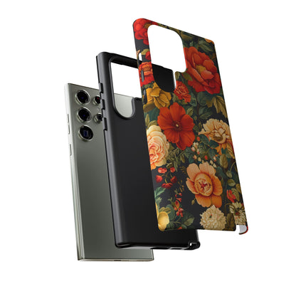 Floral Phone Case, Tough Cases, Decorative Tech Accessories, Gift for Her, Nature Lover Gift, Boho Style Case, Spring Floral Cover