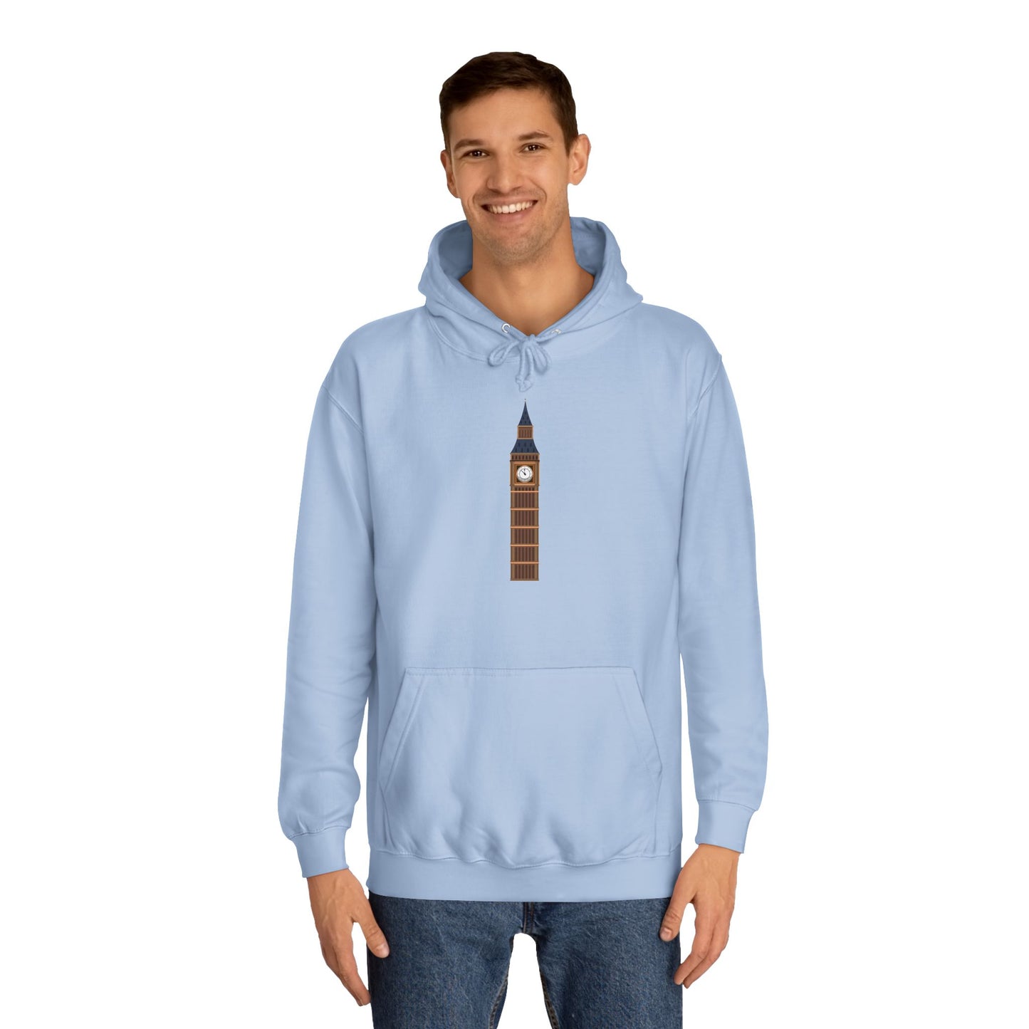 Unisex College Hoodie - Big Ben Tower - A Symbol of London