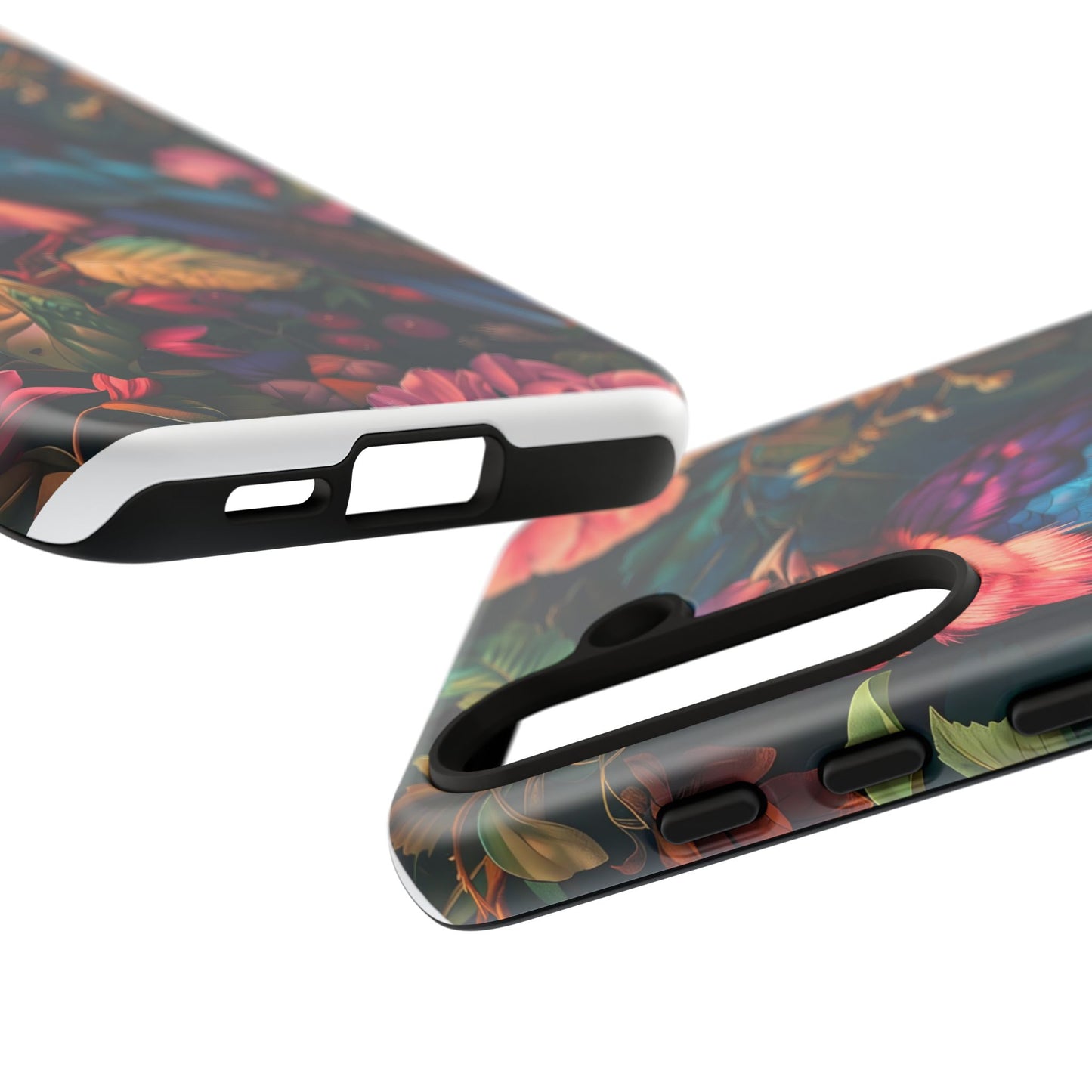 Tough Cases: Vibrant Tropical Bird Phone Case, Floral Smartphone Cover, Nature Lover Gift, Boho Phone Accessory, Cute Bird Case