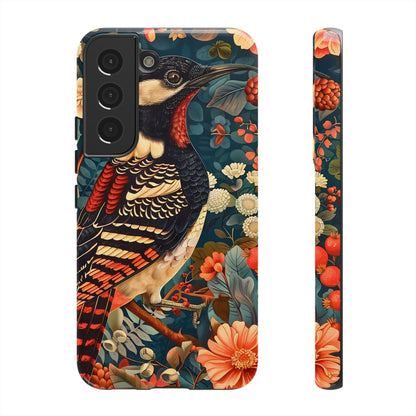 Nature-Inspired Phone Case with Floral Art, Tough Phone Cover, Protective Case, Gift for Nature Lovers, Unique Phone Accessory