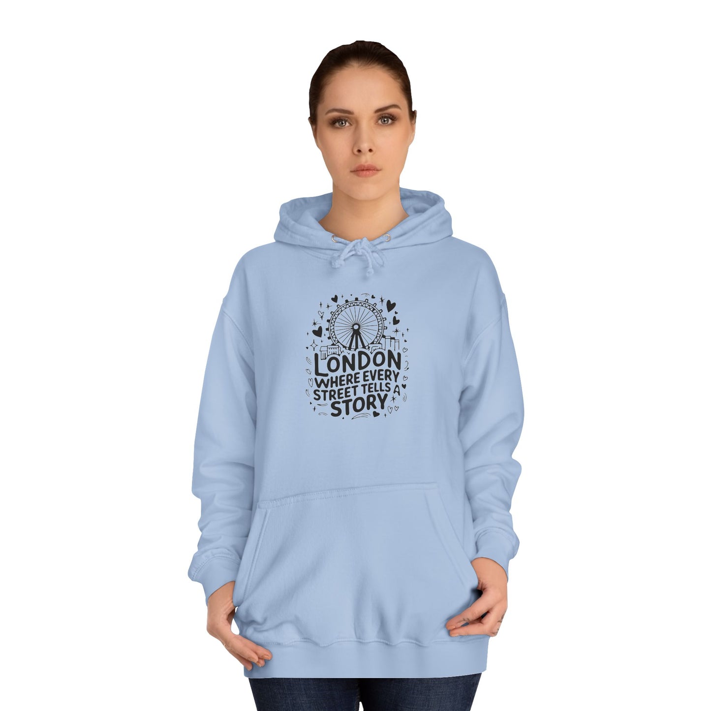 Unisex College Hoodie - London's Story Telling Streets