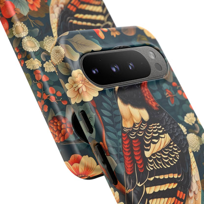 Nature-Inspired Phone Case with Floral Art, Tough Phone Cover, Protective Case, Gift for Nature Lovers, Unique Phone Accessory