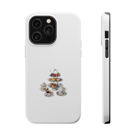 Elegant Tea Party Magnetic Phone Case, Cute Animal Design, Gift for Tea Lovers, Unique Smartphone Accessory, Kitchen Decor