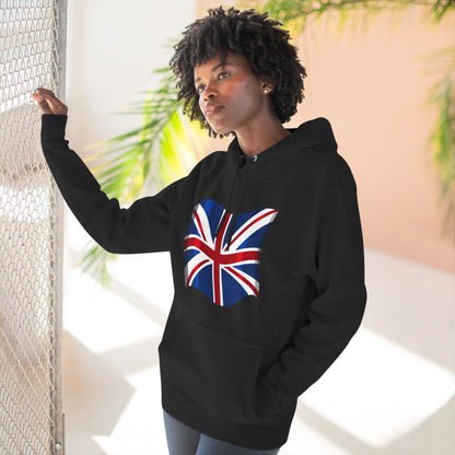 Three-Panel Fleece Hoodie  - The Flag of the United Kingdom