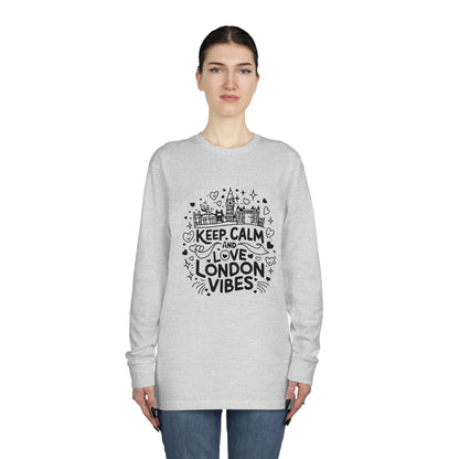 Long Sleeve Crewneck Tee - Keep calm and love London vibes