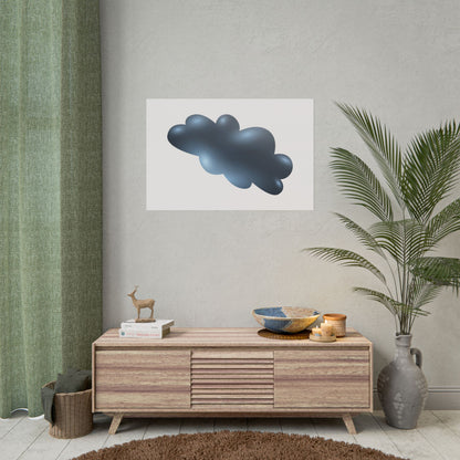 Cloud Art Print, Modern Decor, Minimalist Wall Art, Home Office Decor, Unique Gift, Aesthetic Poster