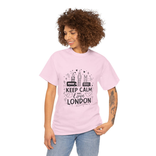 Unisex Heavy Cotton Tee - Keep Calm and Love London