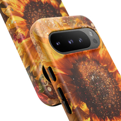 Vibrant Floral Phone Case - Tough Cases, Sunflower Design, Smartphone Cover, Summer Gift, Nature-Inspired Accessories