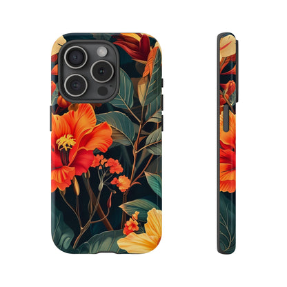 Tough Floral Phone Case | Tropical Vibe, Gift for Nature Lovers, Summer Beach Accessory, Floral Pattern, Trendy Phone Accessories