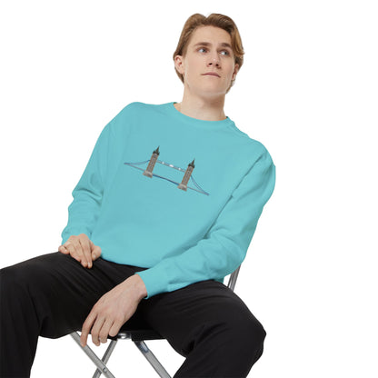 Unisex Garment-Dyed Sweatshirt Relaxed - Tower Bridge Iconic London