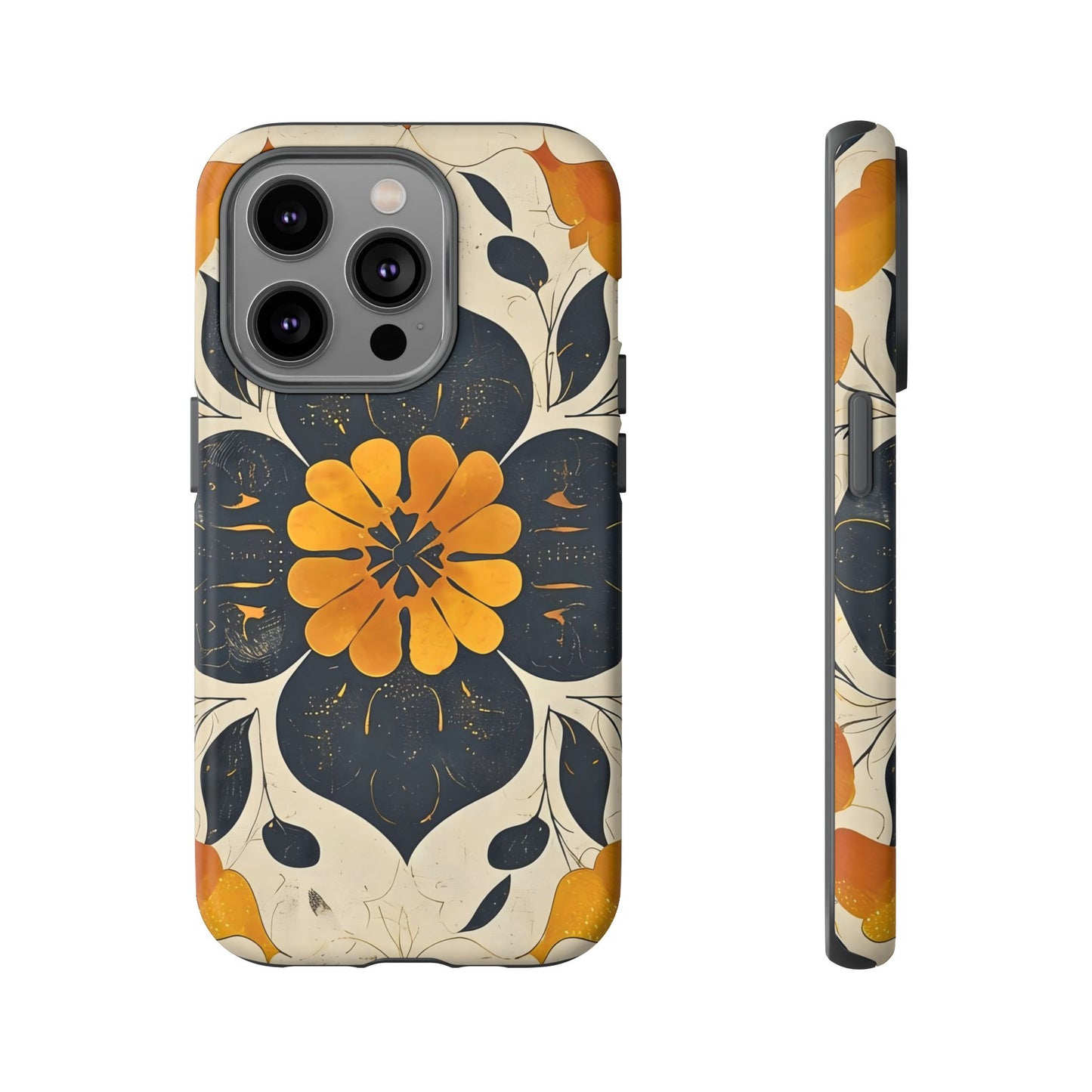 Floral Phone Case - Tough Cases, Botanical iPhone Cover, Vintage Flower Design, Durable Smartphone Protection, Unique Gift Idea