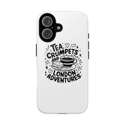 Tea, Crumpets, and London Adventures - Cute Gift for Tea Lovers, London Souvenir, Travel Accessory, Unique Phone Cover
