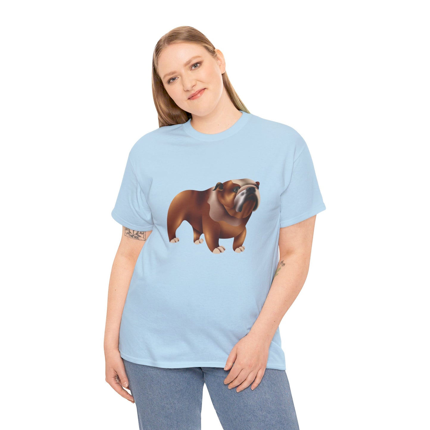 Adorable British Dog Relaxed Unisex Heavy Cotton T-Shirt