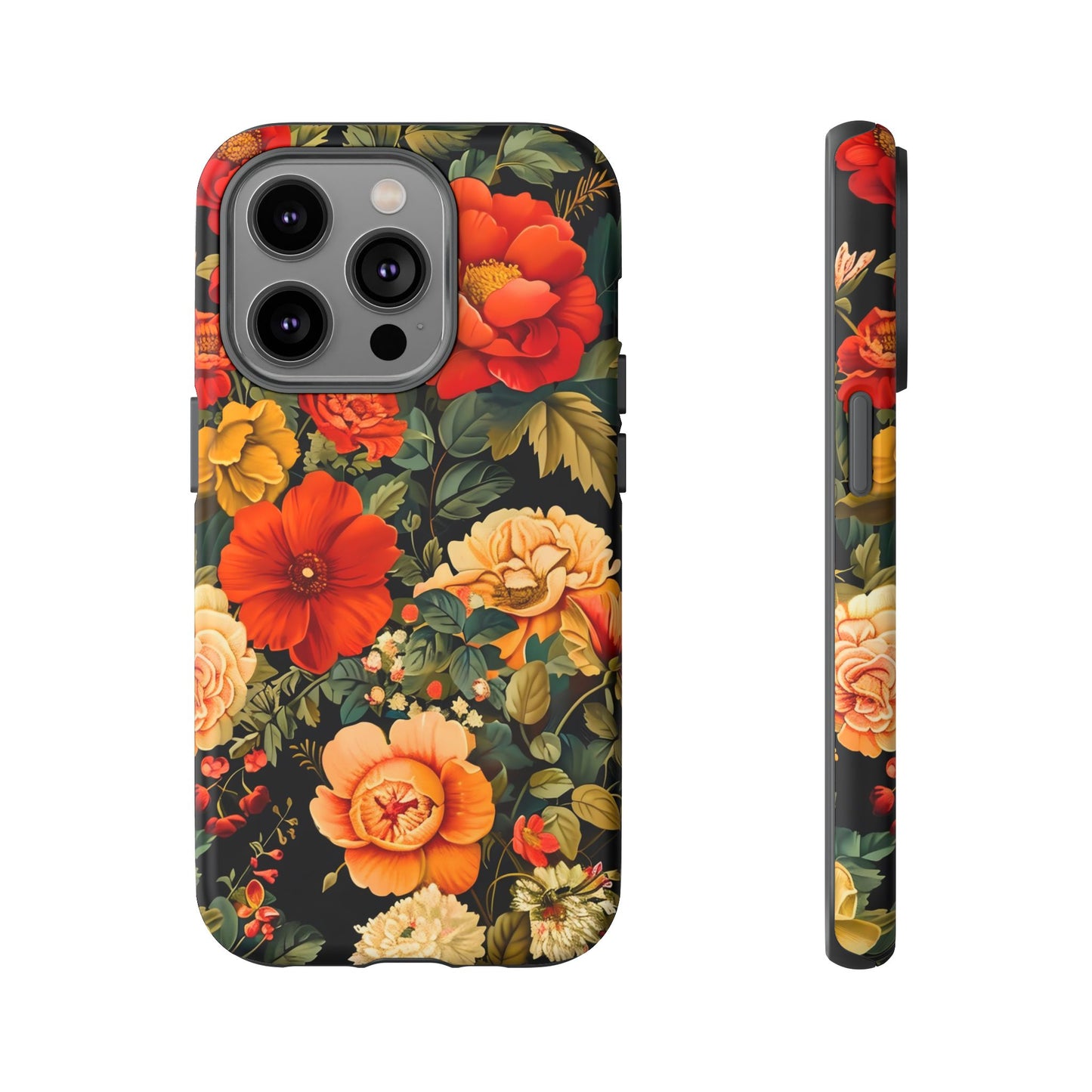 Floral Phone Case, Tough Cases, Decorative Tech Accessories, Gift for Her, Nature Lover Gift, Boho Style Case, Spring Floral Cover