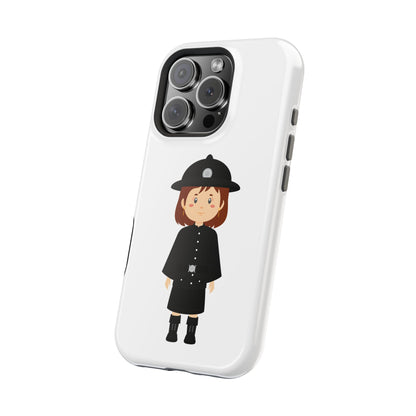 Cute Police Officer Magnetic Tough Case for iPhone, Gift for Police Lovers, Kid's Phone Case, Durable Protector, Fun Design