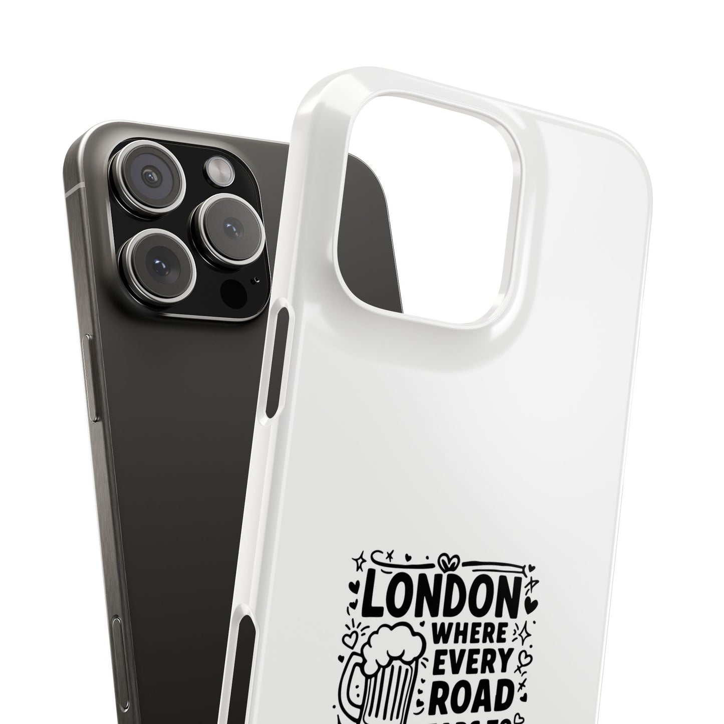London Pub Slim Phone Case, Beer Lover Gift, Travel Accessory, Urban Style, Fun Design, Unique Phone Cover