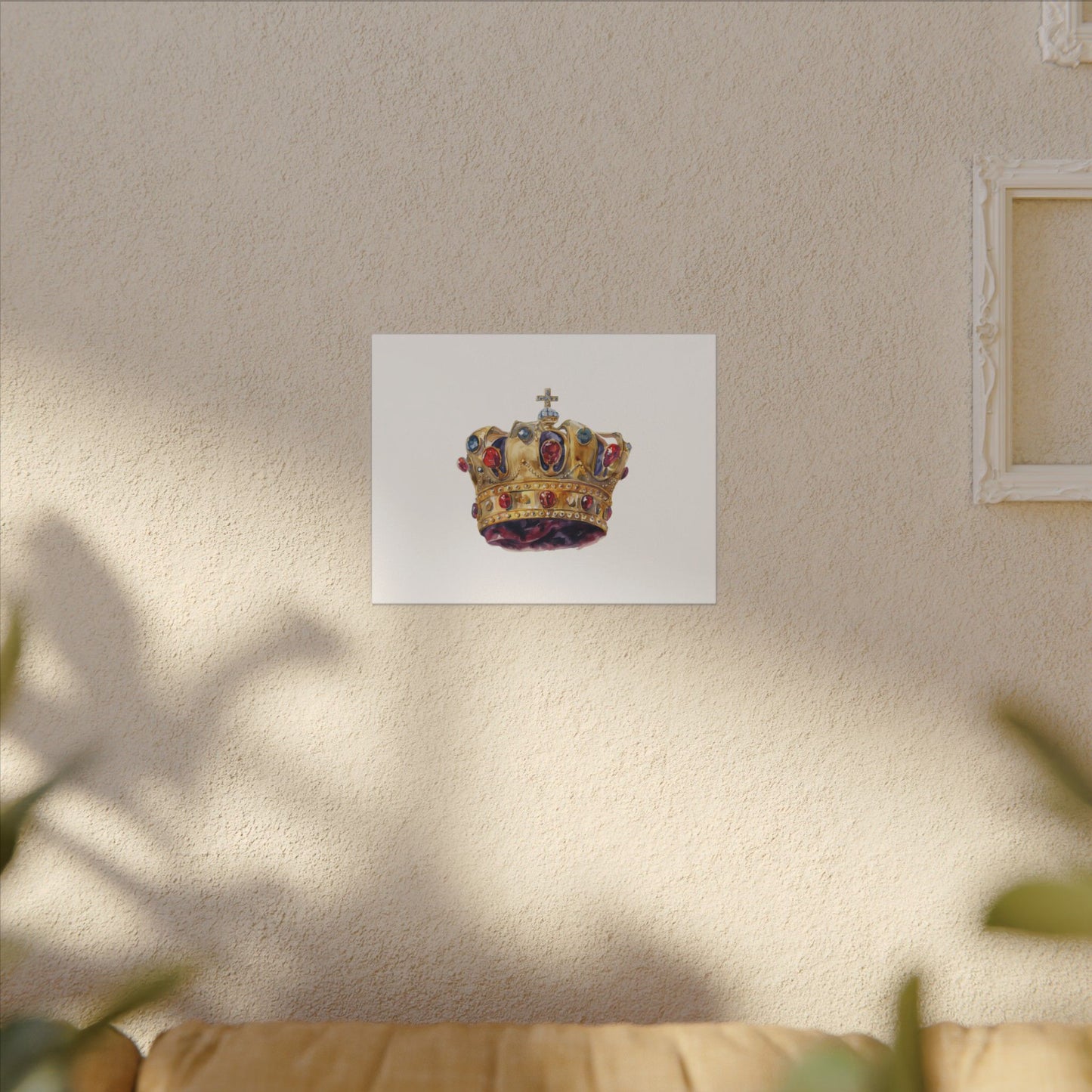 Crown Art Print, Royal Wall Decor, Matched for Home or Office, Gift for Art Lovers, Unique Royalty Artwork