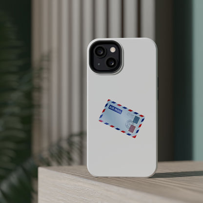 Air Mail Design Magnetic Phone Cases, Custom Phone Cover, Unique Gift for Travelers, Stylish Accessories for Holidays, Fun Phone Cases