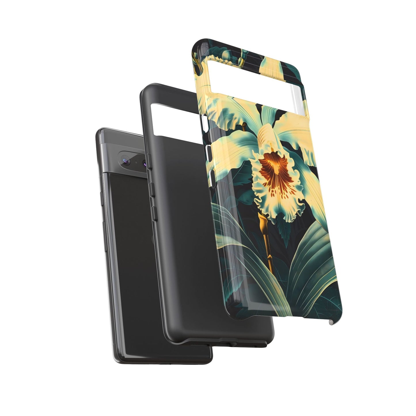 Floral Phone Case - Tough Cases with Orchid Design, Durable Smartphone Cover for Nature Lovers, Floral Gift for Her, Botanical [...]
