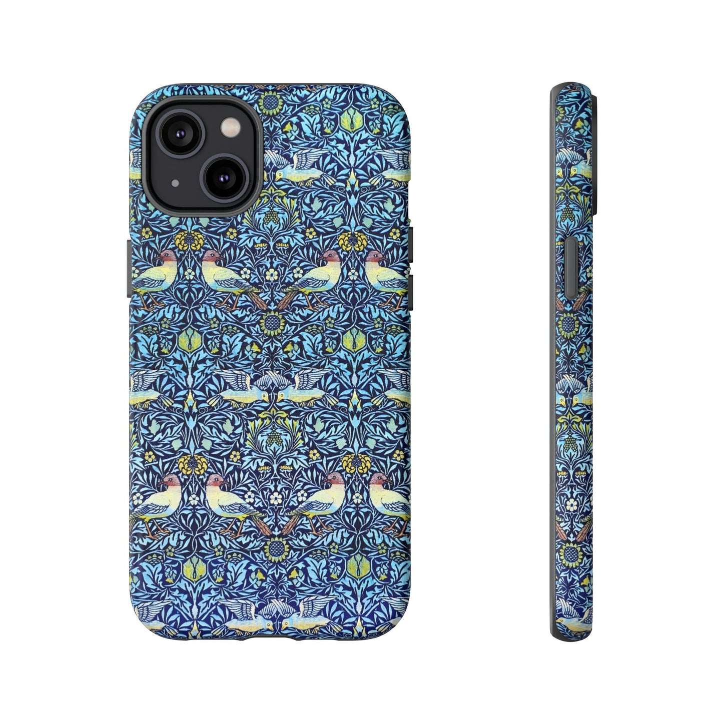 Bird and Floral Pattern Phone Case, Tough Cases, Gift for Nature Lovers, Eco-friendly, Custom Phone Accessories, All-Occasion