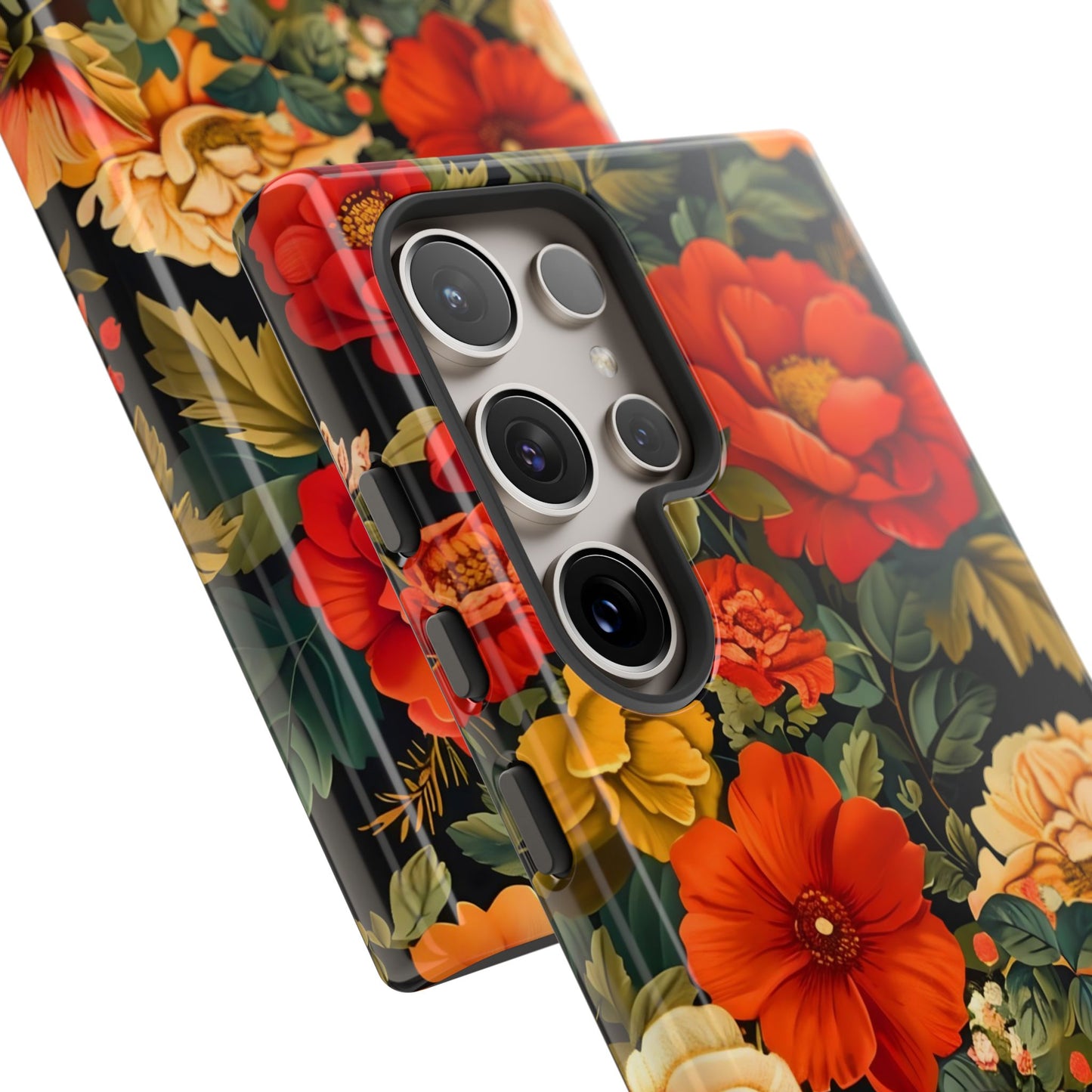 Floral Phone Case, Tough Cases, Decorative Tech Accessories, Gift for Her, Nature Lover Gift, Boho Style Case, Spring Floral Cover