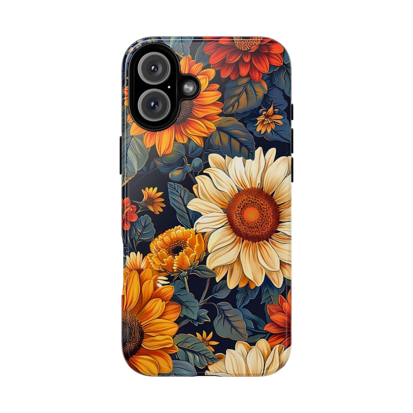 Floral Tough Phone Case | Sunflower Design, iPhone Cover, Protective Case, Gifts for Her, Floral Phone Accessory
