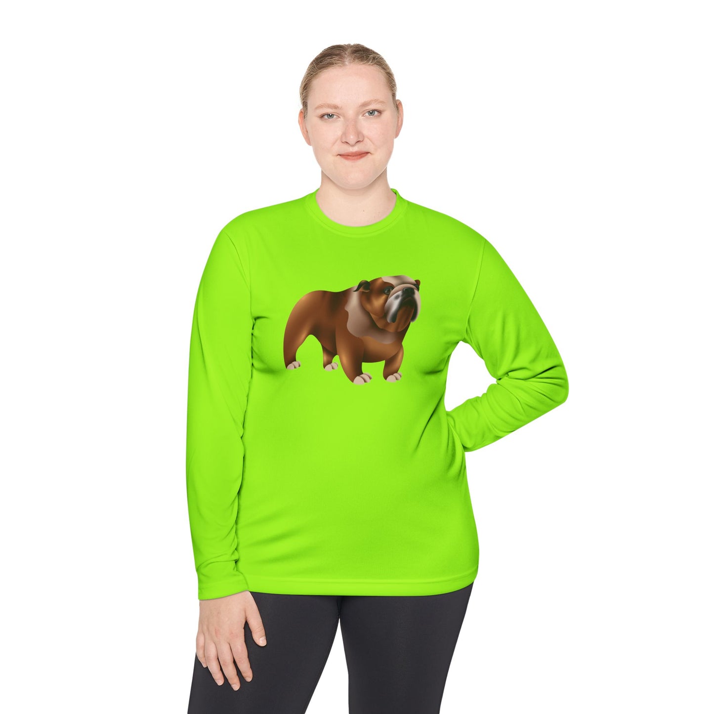 Unisex Lightweight Long Sleeve Tee - Bulldog Graphic